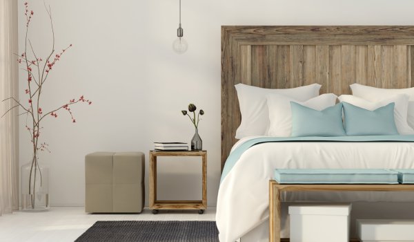 sypialnia w minimalistycznym stylu